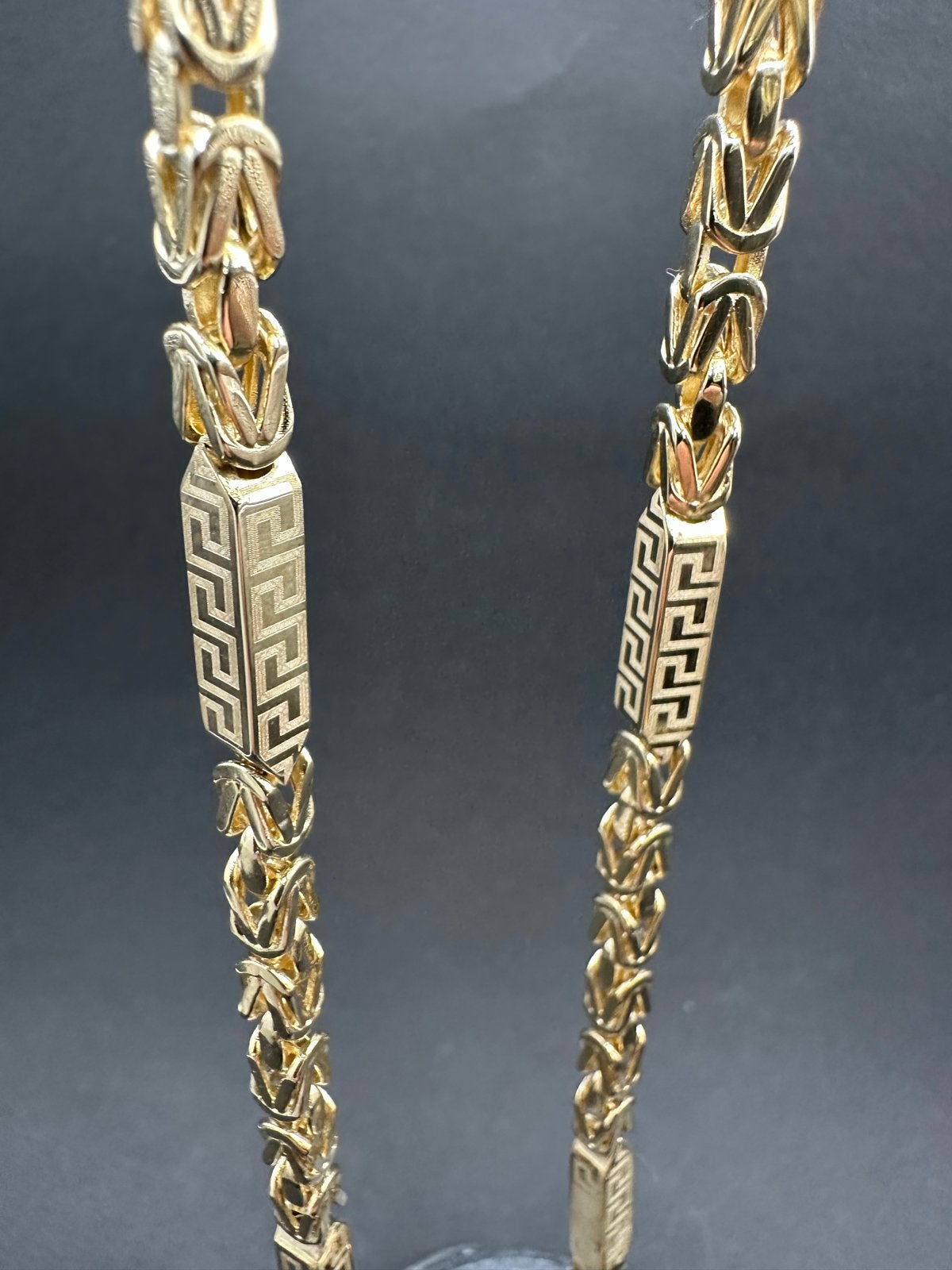 14k Gouden Koningsketting met Meandros Bewerking, Sieraden, Tassen en Uiterlijk, Kettingen, Ophalen of Verzenden, Nieuw, Goud