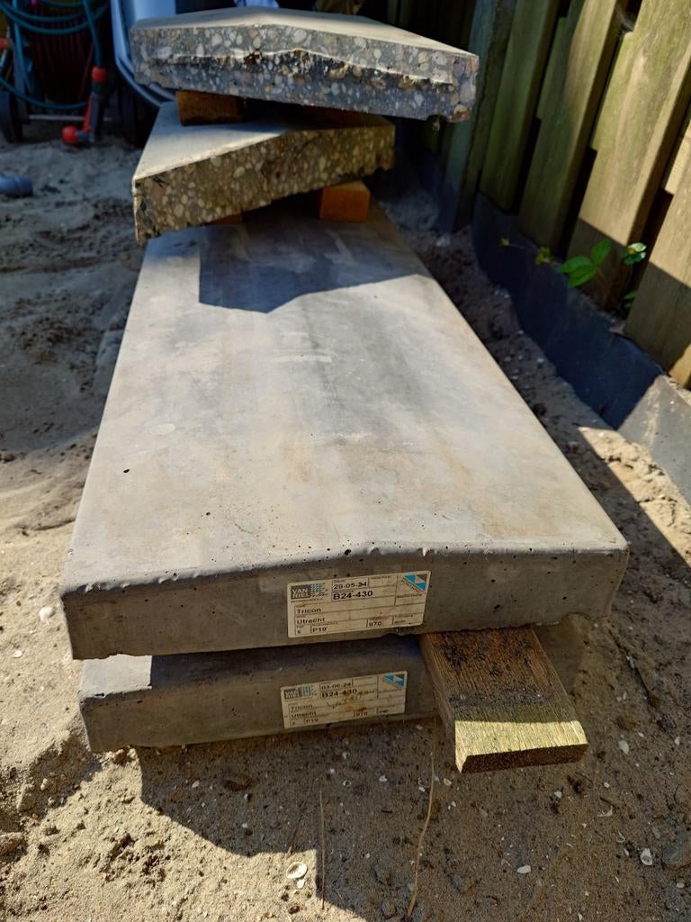 Nieuw! Twee muurafdekker Van Riel afdekplaat muurdeksel, Ophalen, Nieuw, Beton