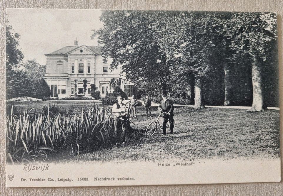 B33. Rijswijk. Huize Westhof. Uitg. Trenkler, Ophalen of Verzenden, Voor 1920, Ongelopen, Zuid-Holland