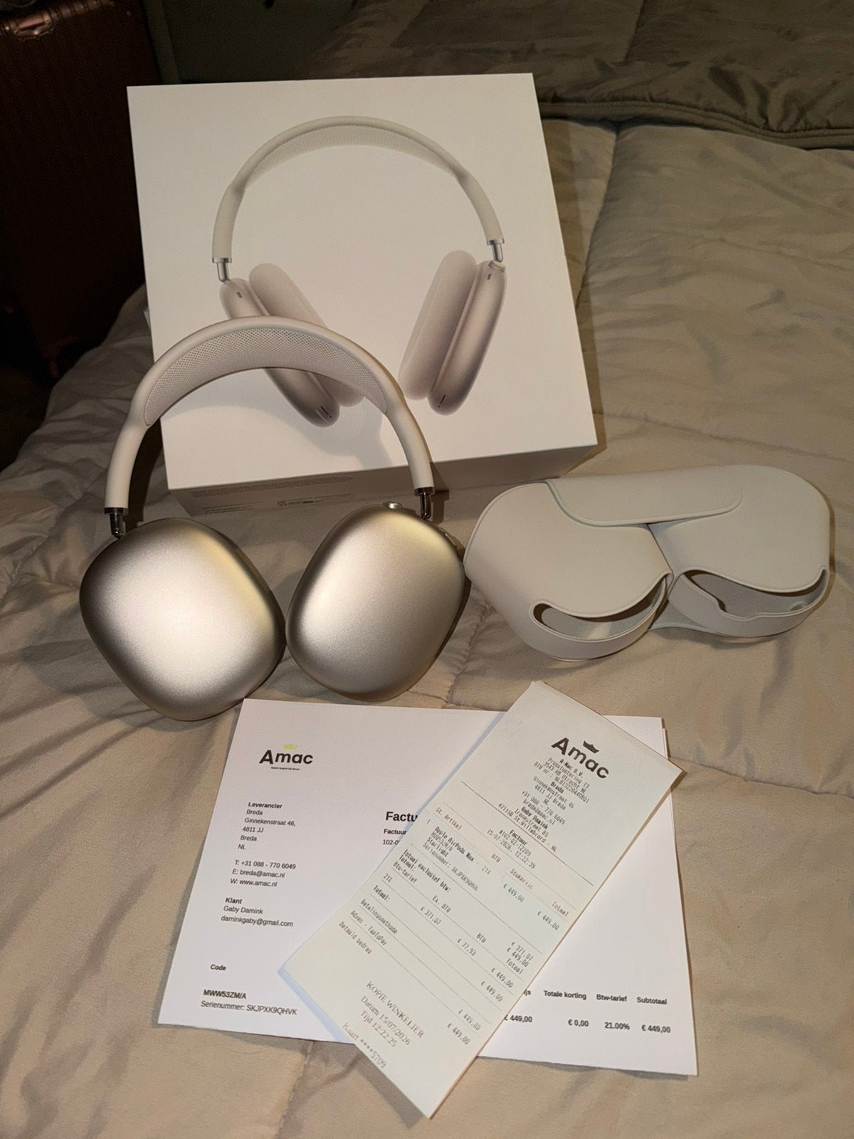 Apple Airpods Pro Max, Audio, Tv en Foto, Koptelefoons, Verzenden, Bluetooth, Nieuw, On-ear