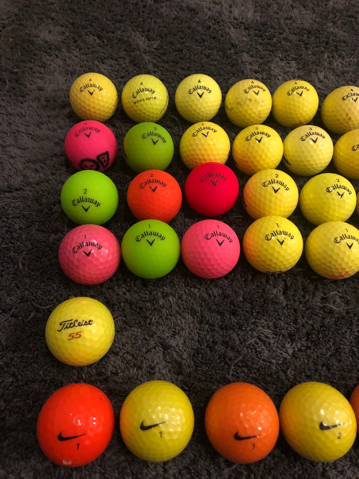 Gekleurde golfballen (50 stuks) - Callaway, Titleist, Nike, Ophalen of Verzenden, Gebruikt, Bal(len), Callaway