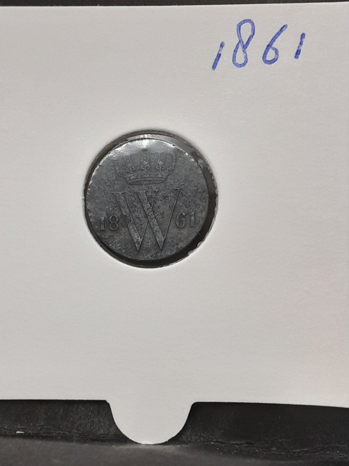 halve cent 1861 koning Willem III, Postzegels en Munten, Munten | Nederland, Verzenden, Koning Willem III, Overige waardes, Losse munt