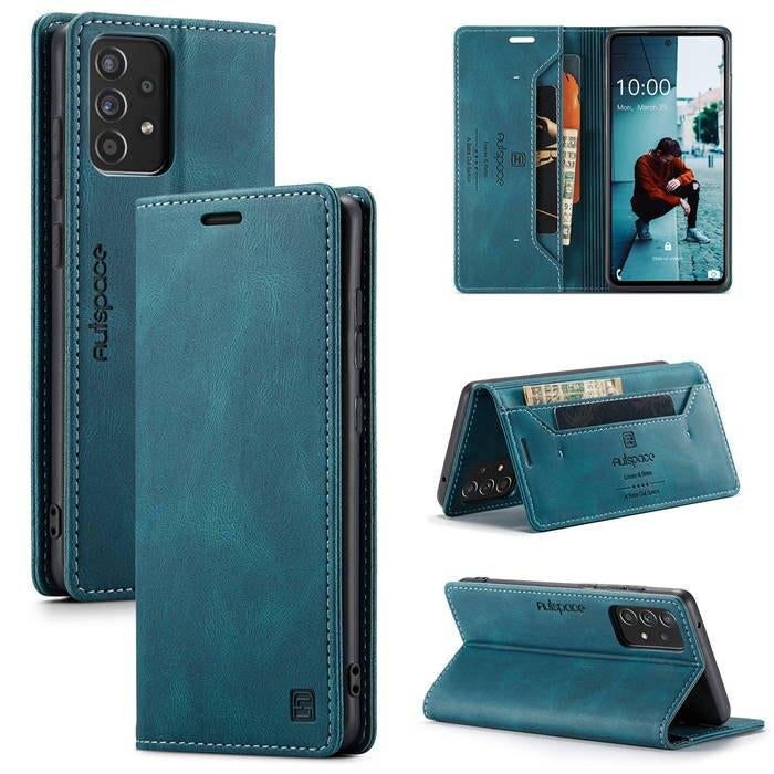 Luxe Flip Case met Kaarthouder voor Galaxy A52 /A52s _ Blauw, Verzenden, Nieuw, Hoesje of Tasje
