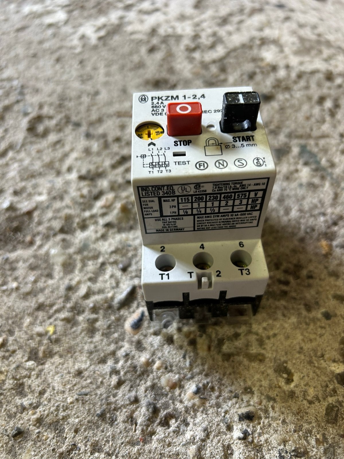 Nieuwe Klöckner-Moeller PKZM1-2,4 handmatige motorstarter, Ophalen of Verzenden