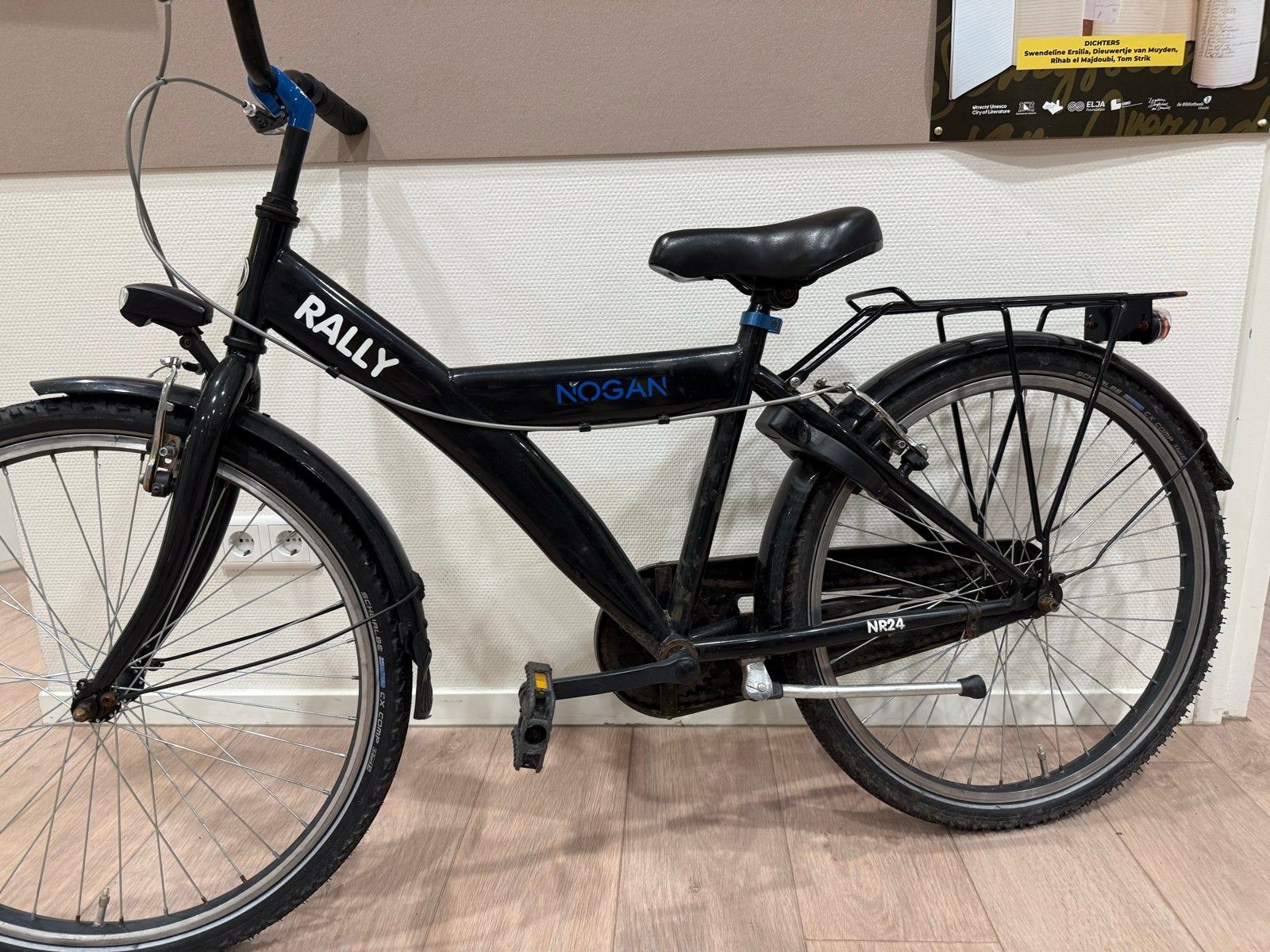 Jongensfiets Rally Nogan 24 inch - Zwart, Ophalen, Terugtraprem, Handrem, Gebruikt