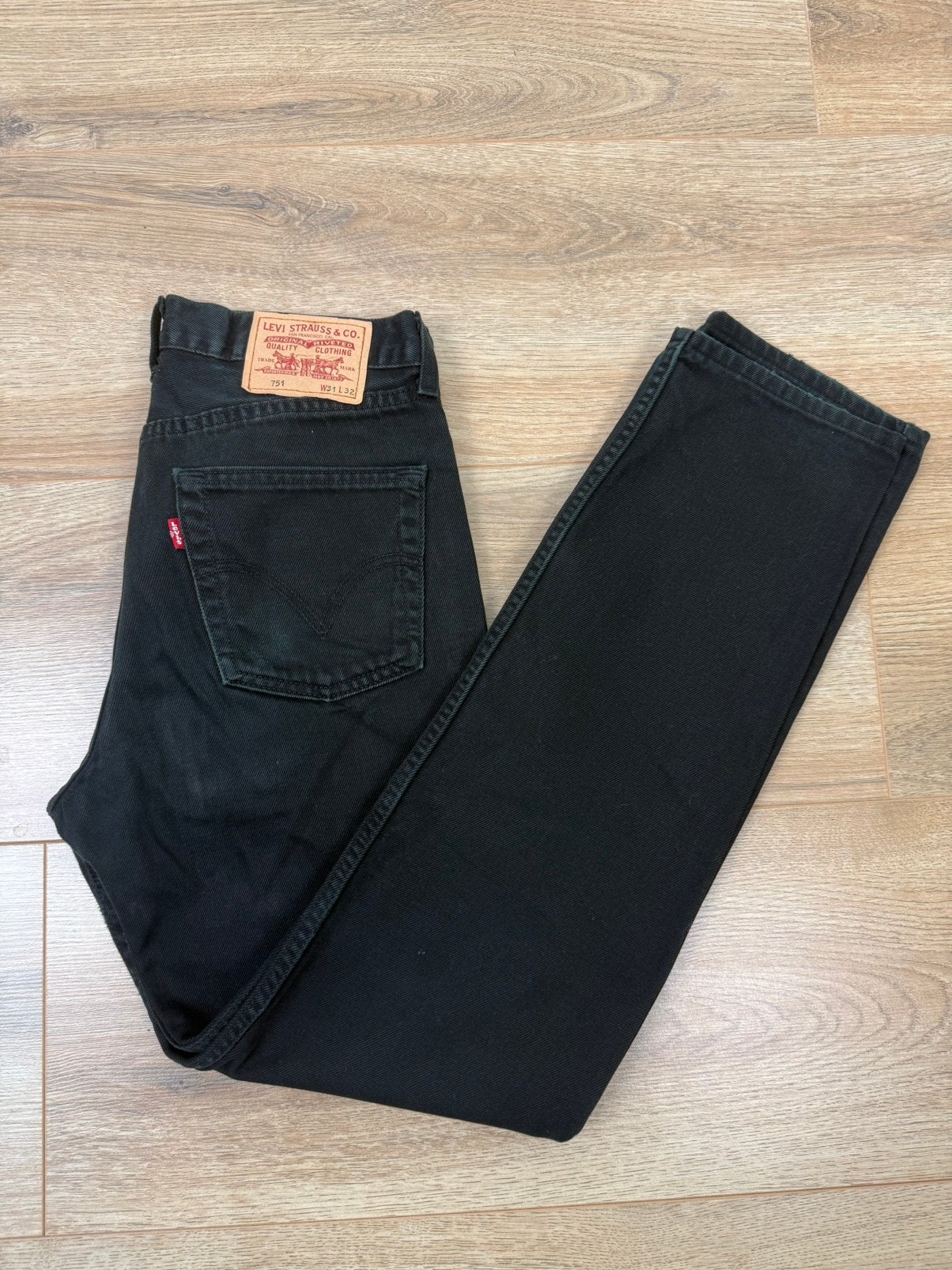 Levi’s 751 Jeans Straight Zwart W31/L32, Ophalen of Verzenden, Zo goed als nieuw, Zwart, W32 (confectie 46) of kleiner