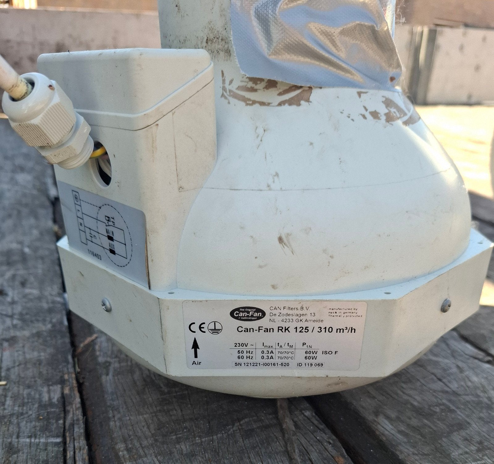 buis ventilator, Doe-het-zelf en Verbouw, Ventilatie en Afzuiging, Ophalen, Ventilator