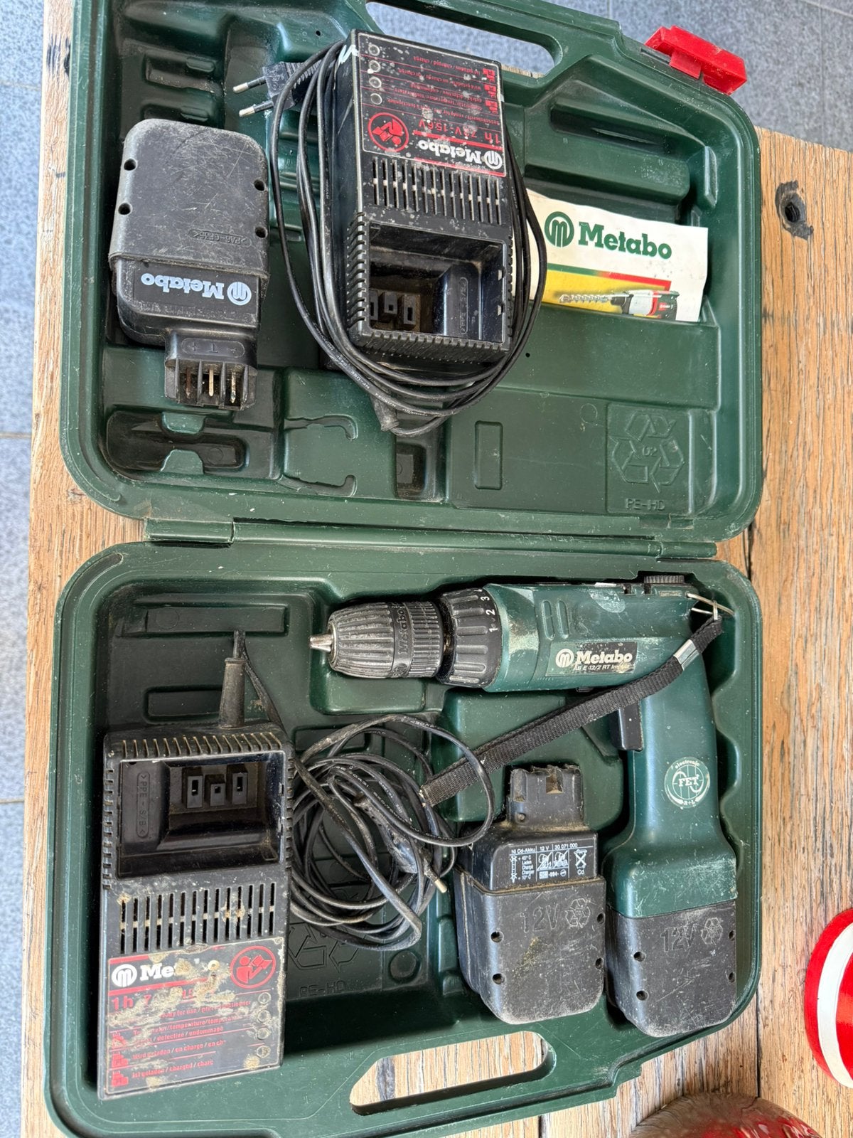 Metabo 12/2 RT Impuls Accuboormachine (3 accu’s), Ophalen, Gebruikt, Minder dan 400 watt, Boor- en Schroefmachine