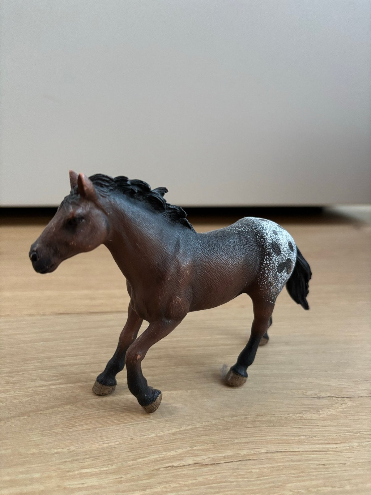 Schleich paard - Bruin met witte vlekken, Kinderen en Baby's, Ophalen of Verzenden, Gebruikt, Jongen of Meisje