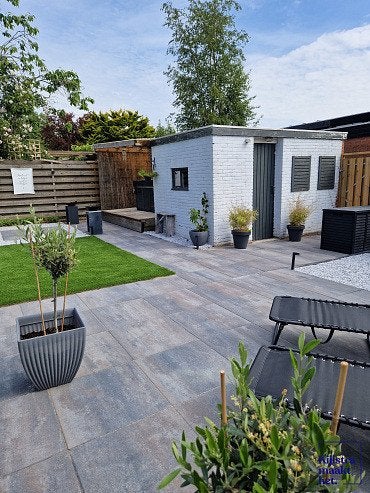 Betontegels 60x60x4 H2O comfort square, Tuin en Terras, Tegels en Klinkers, Zo goed als nieuw, Terrastegels, Beton, 10 m² of meer