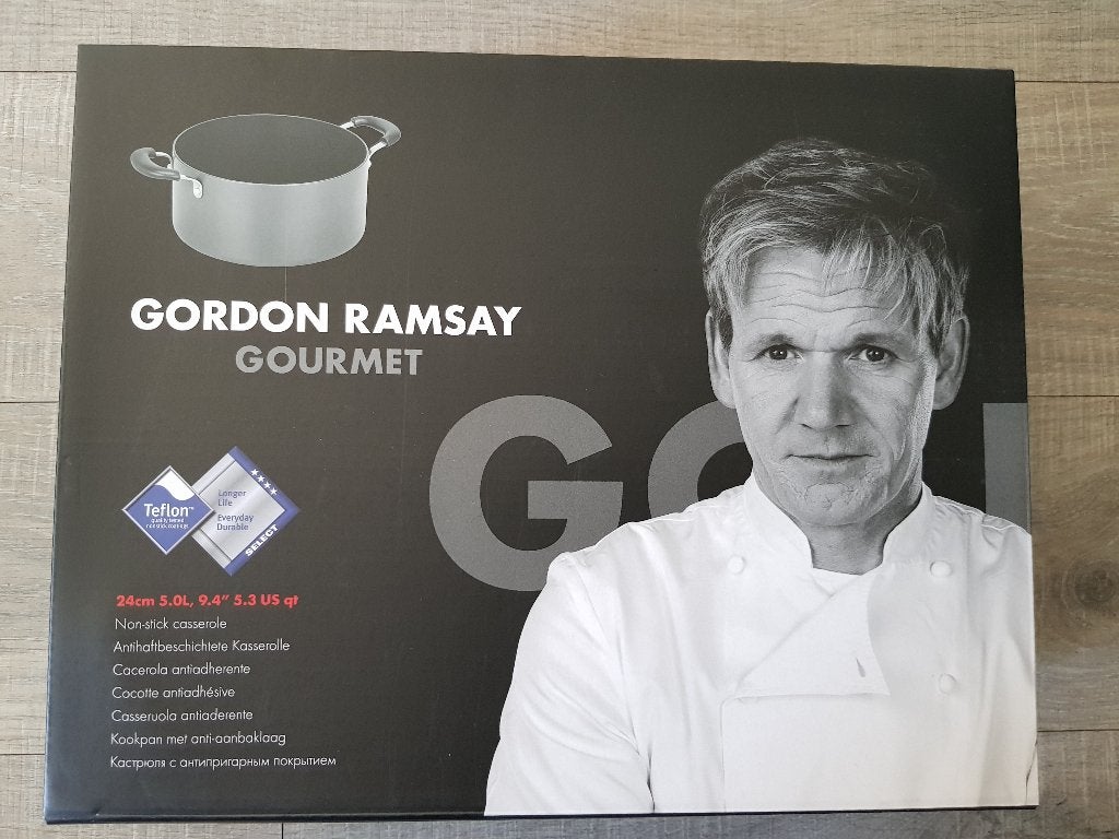 GORDON RAMSAY GOURMET kookpan met anti-aanbaklaag 24cm, Overige merken, Klassiek, Overige typen, Nieuw