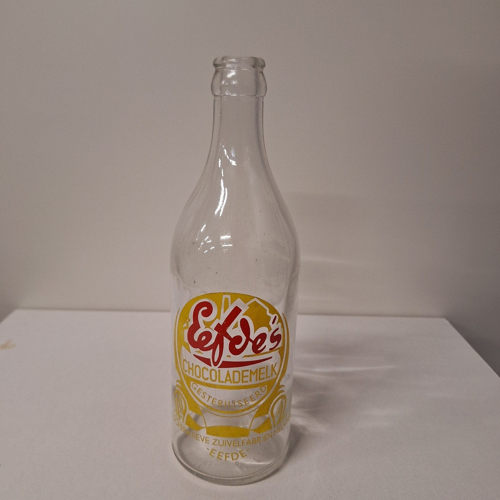 Vintage Eefde's Chocolademelk fles 0,5 liter, Verzenden