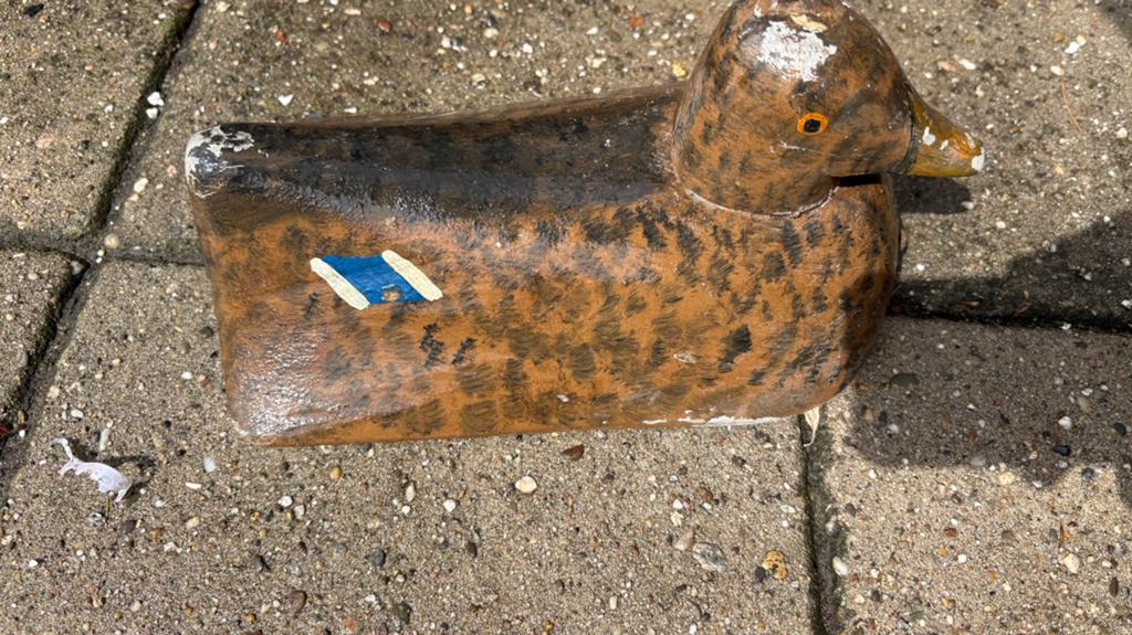 Vintage houten lokvogel eend - Decoratief, Verzenden