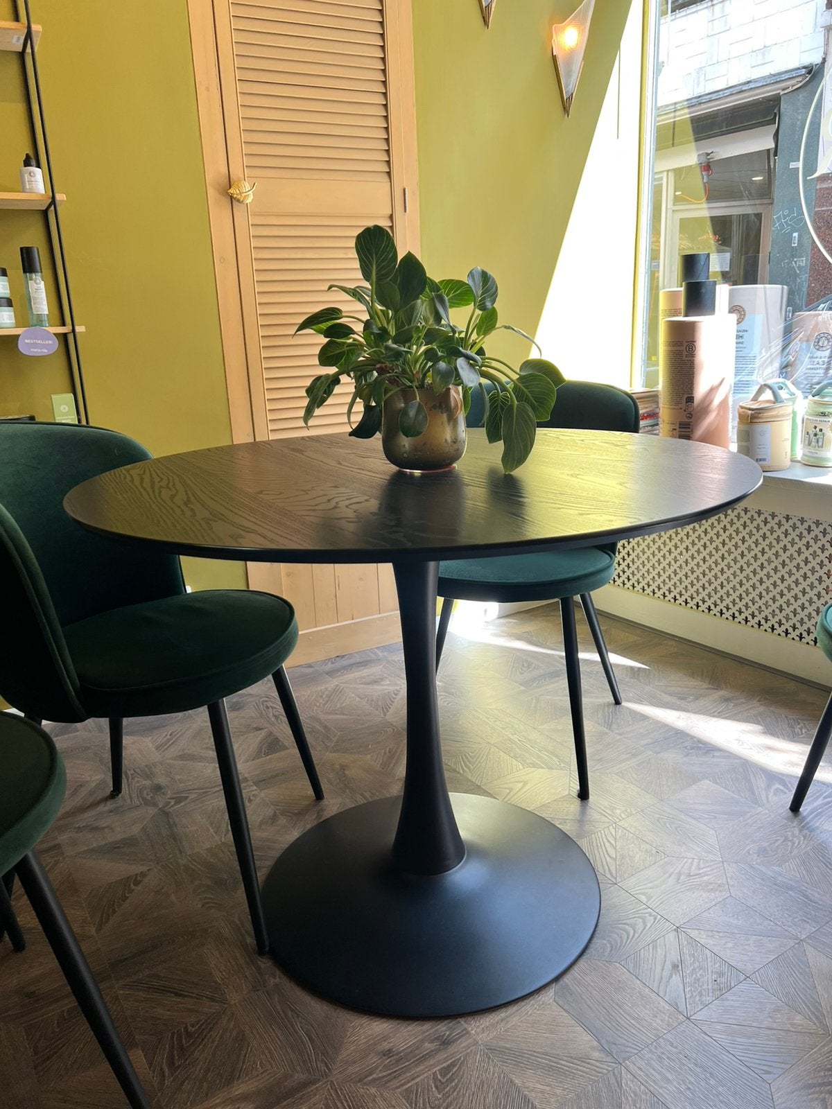 Eettafel rond, Huis en Inrichting, Tafels | Eettafels, Gebruikt, 100 tot 150 cm, Rond, Ophalen of Verzenden