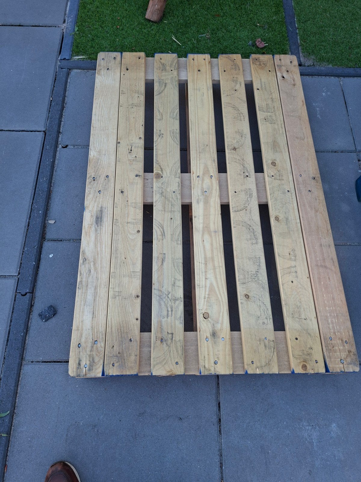 Gebruikt houten pallet voor diverse doeleinden, Ophalen, Gebruikt, 200 tot 250 cm, 50 mm of meer