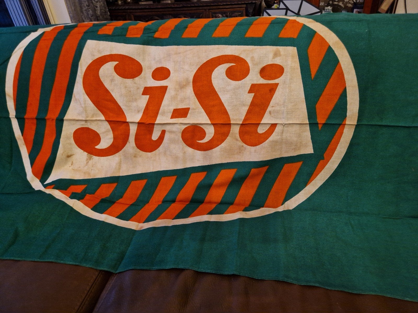 Si-Si vlag vintage groot, Ophalen of Verzenden, Gebruikt, Reclamebord