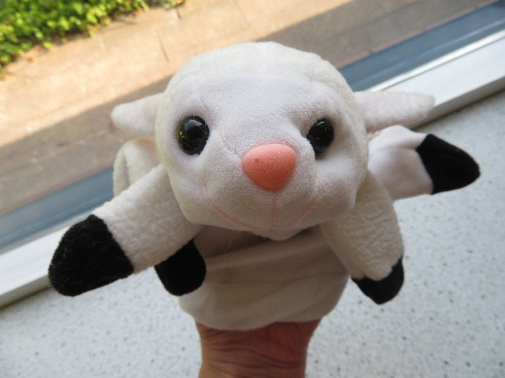Handpop schaap of schaapje merk Barrutoys, Overige typen, Ophalen of Verzenden, Zo goed als nieuw, Wasbaar