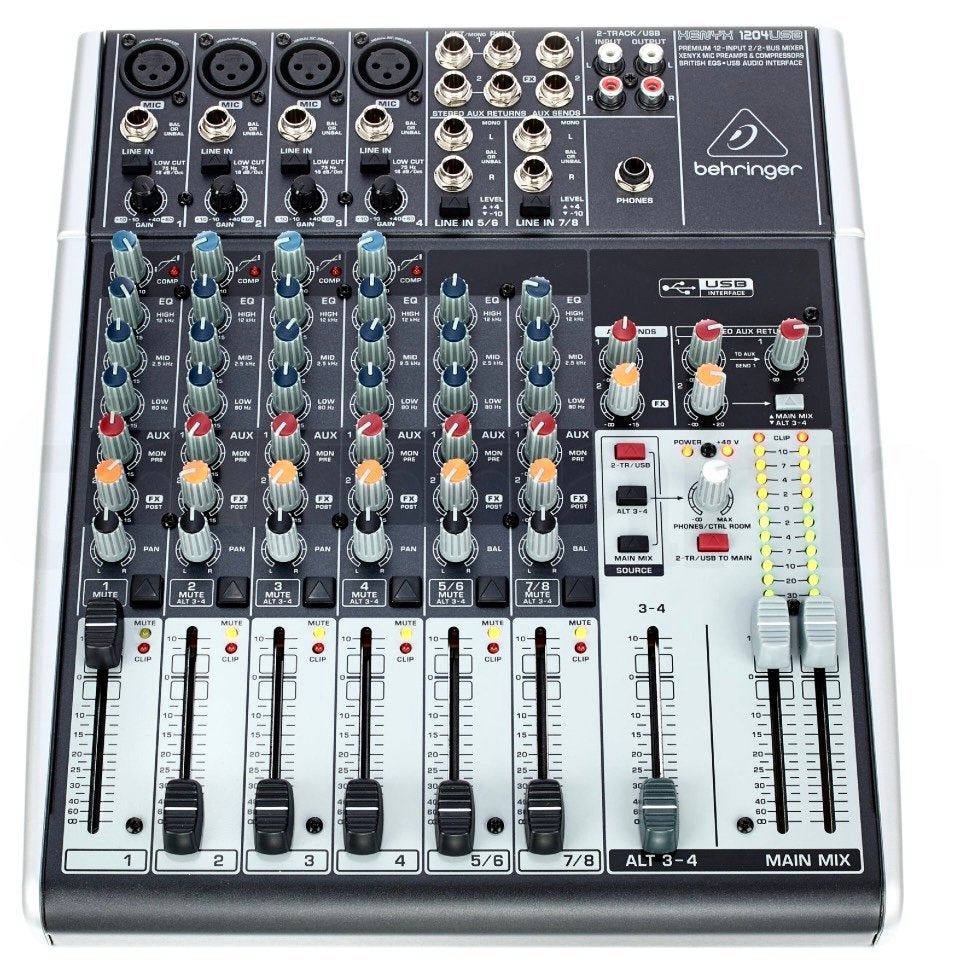 BEHRINGER XENYX 1204USB MIXER + EXTRA’S, Ophalen, Gebruikt, 10 tot 20 kanalen, Microfooningang