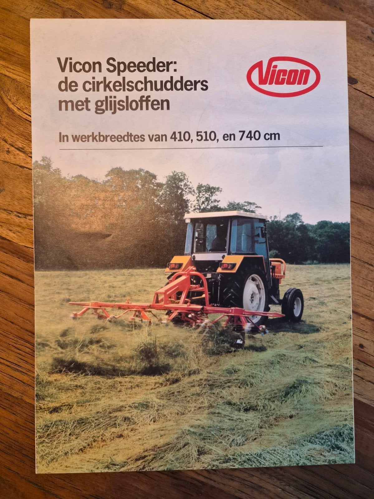 tractor folder Vicon Speeder cirkelschudders met glijsloffen, Boeken, Ophalen of Verzenden