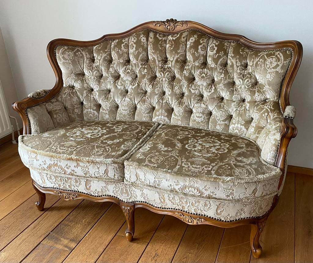 Vintage bank barok queen ann, Antiek en Kunst, Ophalen