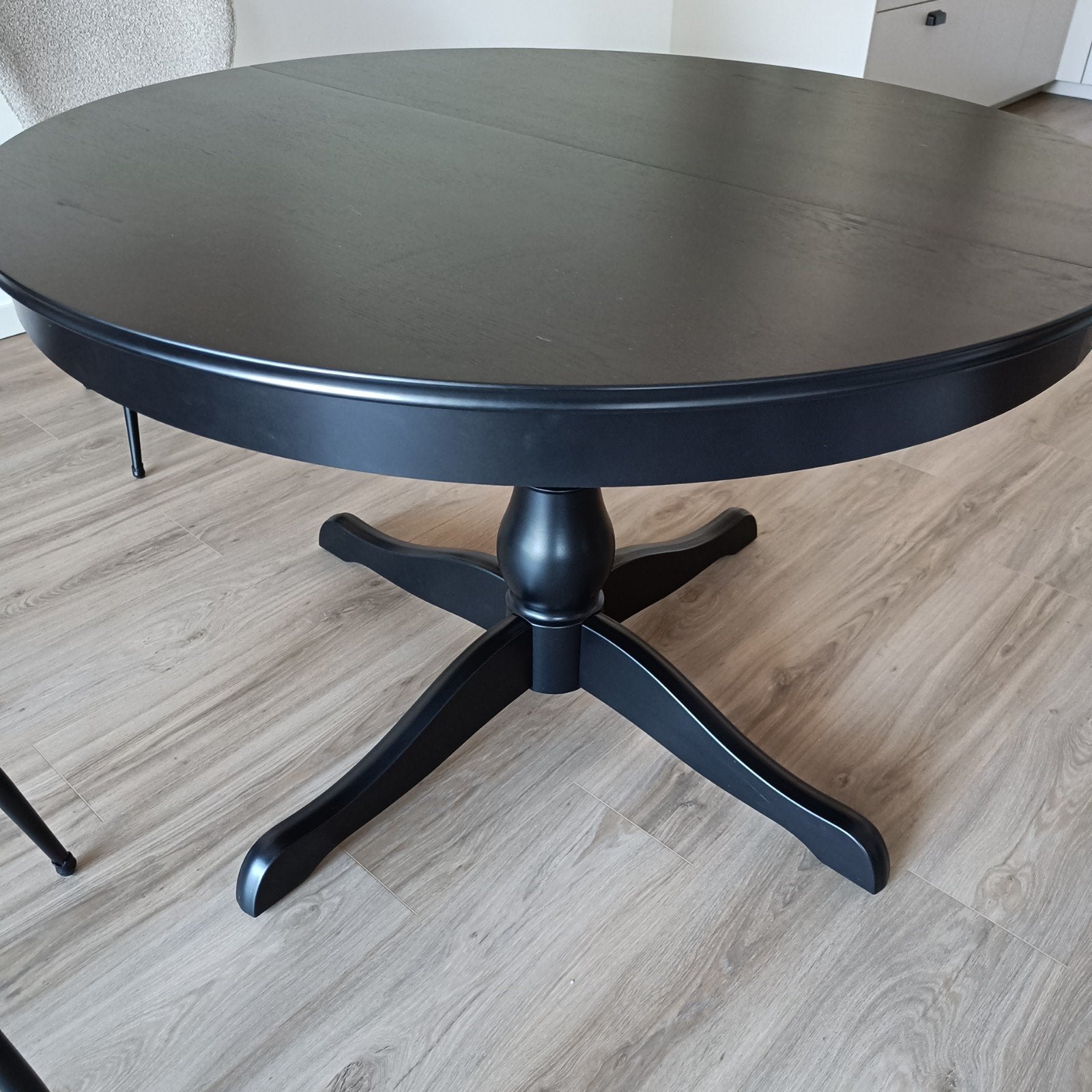 Ikea eettafel Ingatorp zwart, Ophalen, Overige materialen, Rond, 50 tot 100 cm