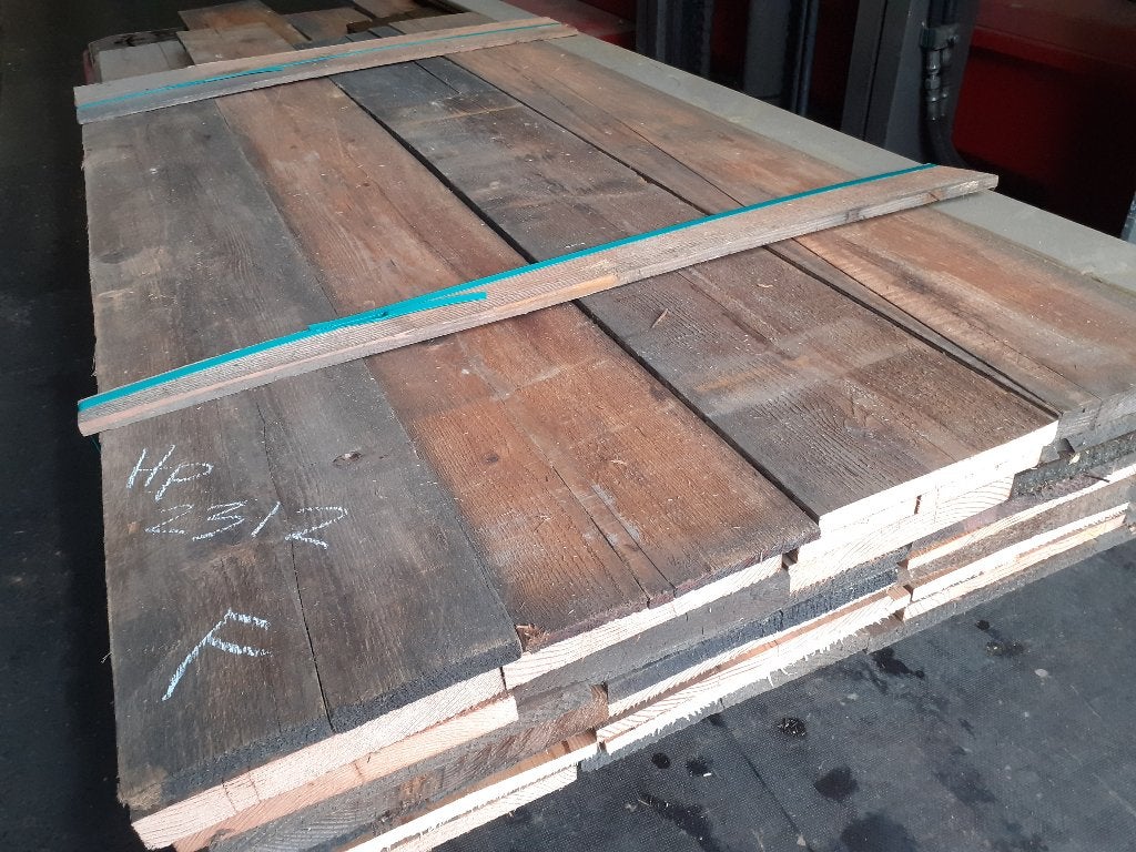 Gebruikt sloophout planken / Barnwood - partij 19.35m2, Tuin en Terras, Palen, Balken en Planken, Ophalen of Verzenden, Gebruikt