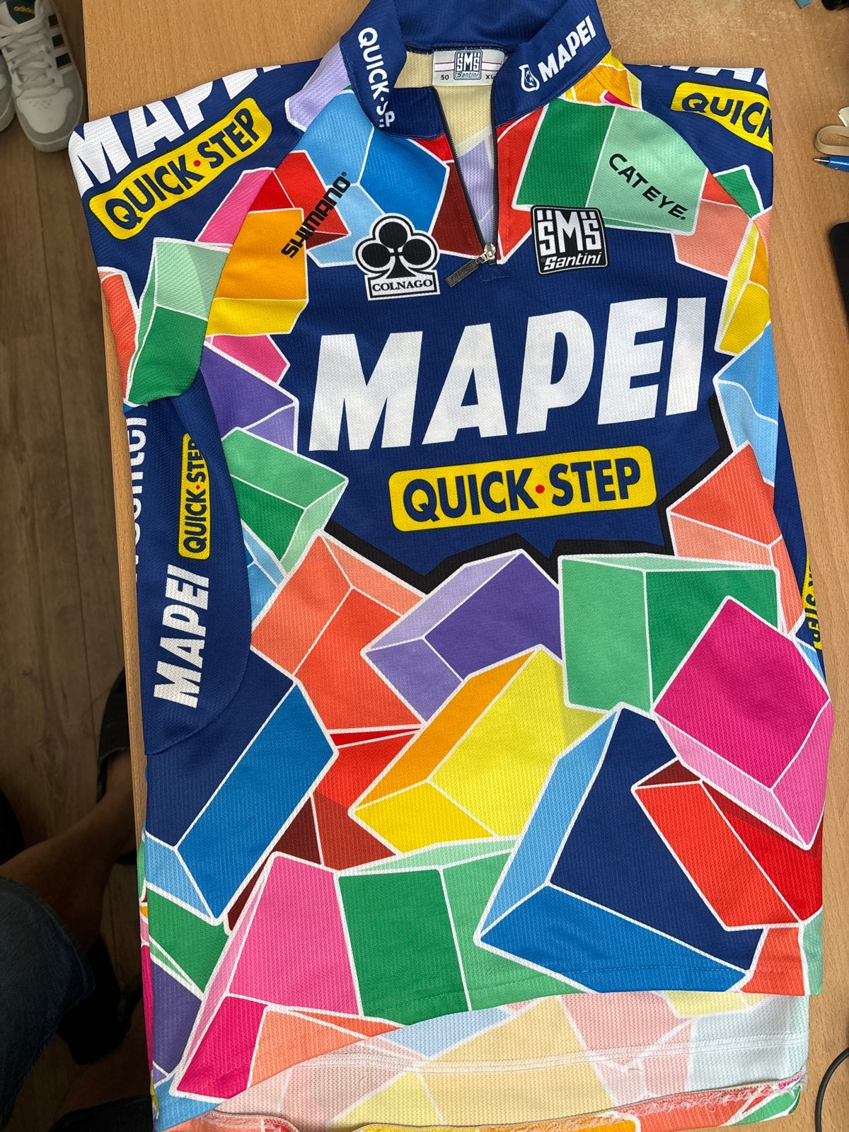 Mapei Quick-Step retro wielershirt, Fietsen en Brommers, Fietsaccessoires | Fietskleding, Ophalen of Verzenden, Zo goed als nieuw