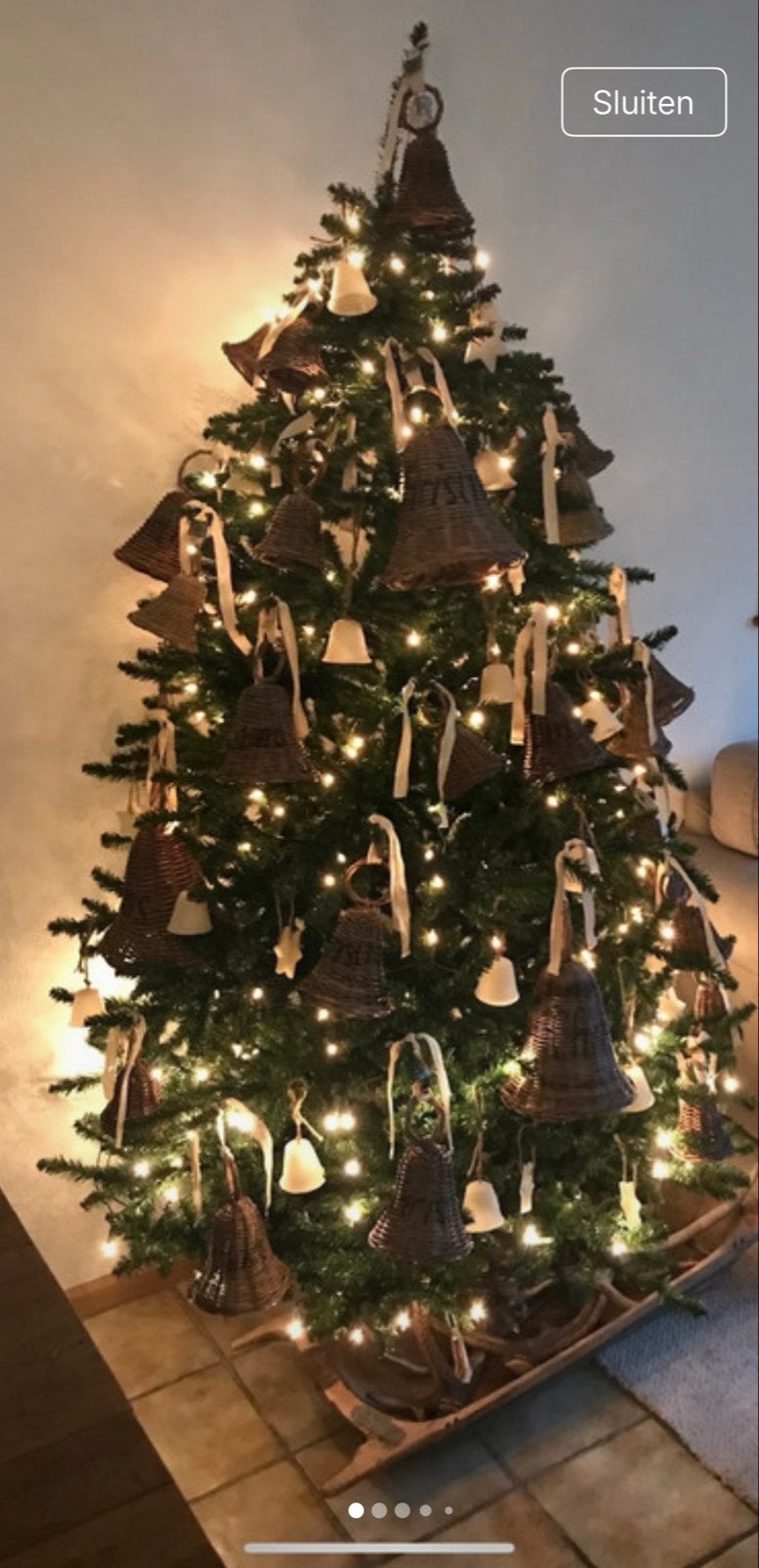 Riviera maison rattan 45 kerst  klokken, Ophalen, Gebruikt