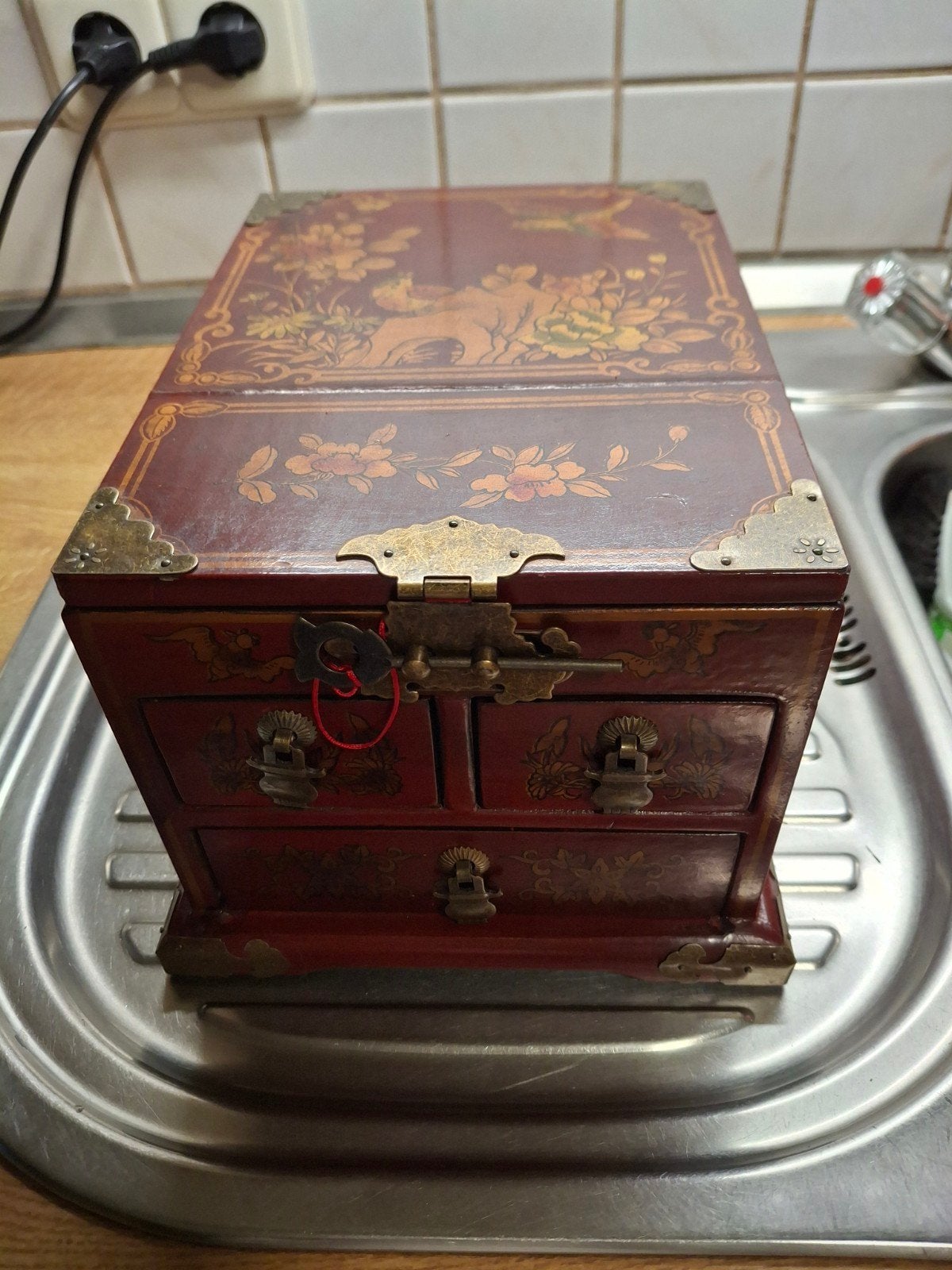 Chinees  sieraden  kist, Ophalen of Verzenden