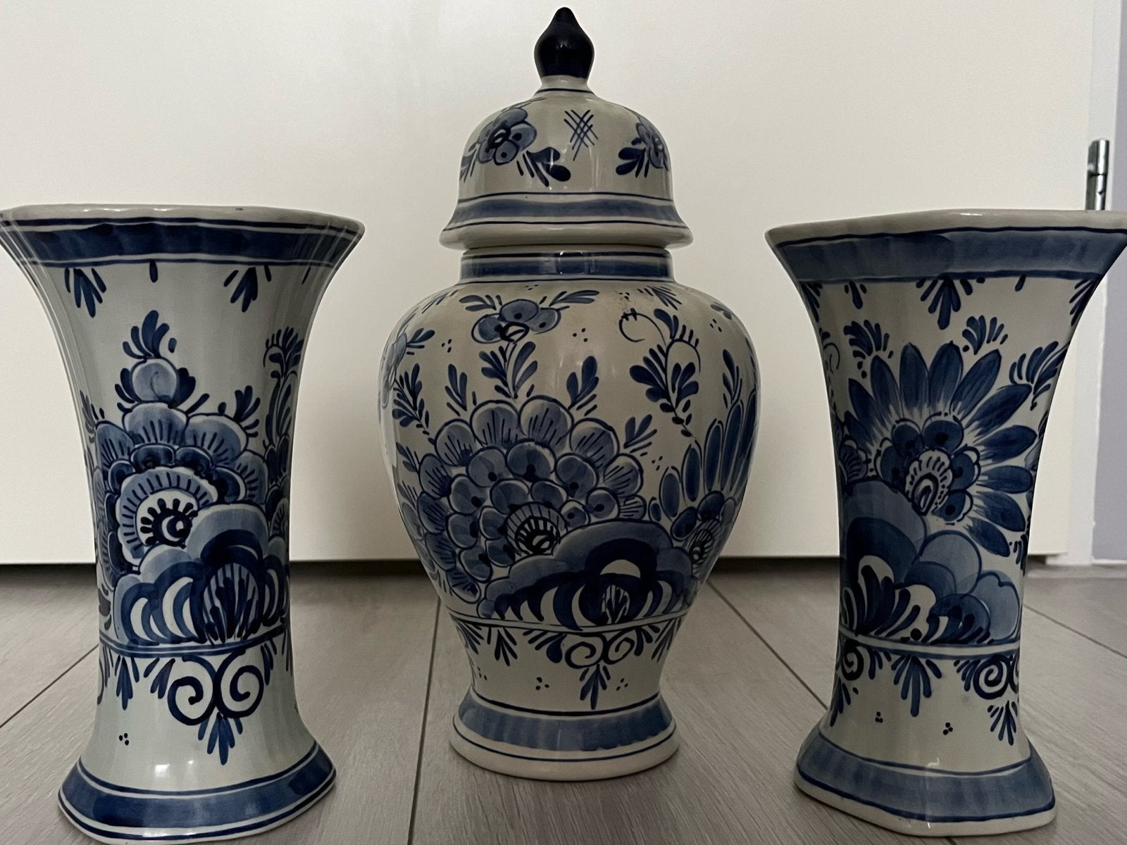 Delfts Blauw Vazen en Pot - Handgeschilderd Holland, Ophalen
