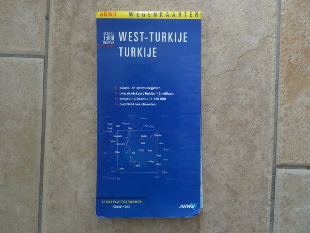 anwb wegenkaart Turkije west, Boeken, Atlassen en Landkaarten, Gelezen, Overige gebieden, Ophalen of Verzenden, Landkaart