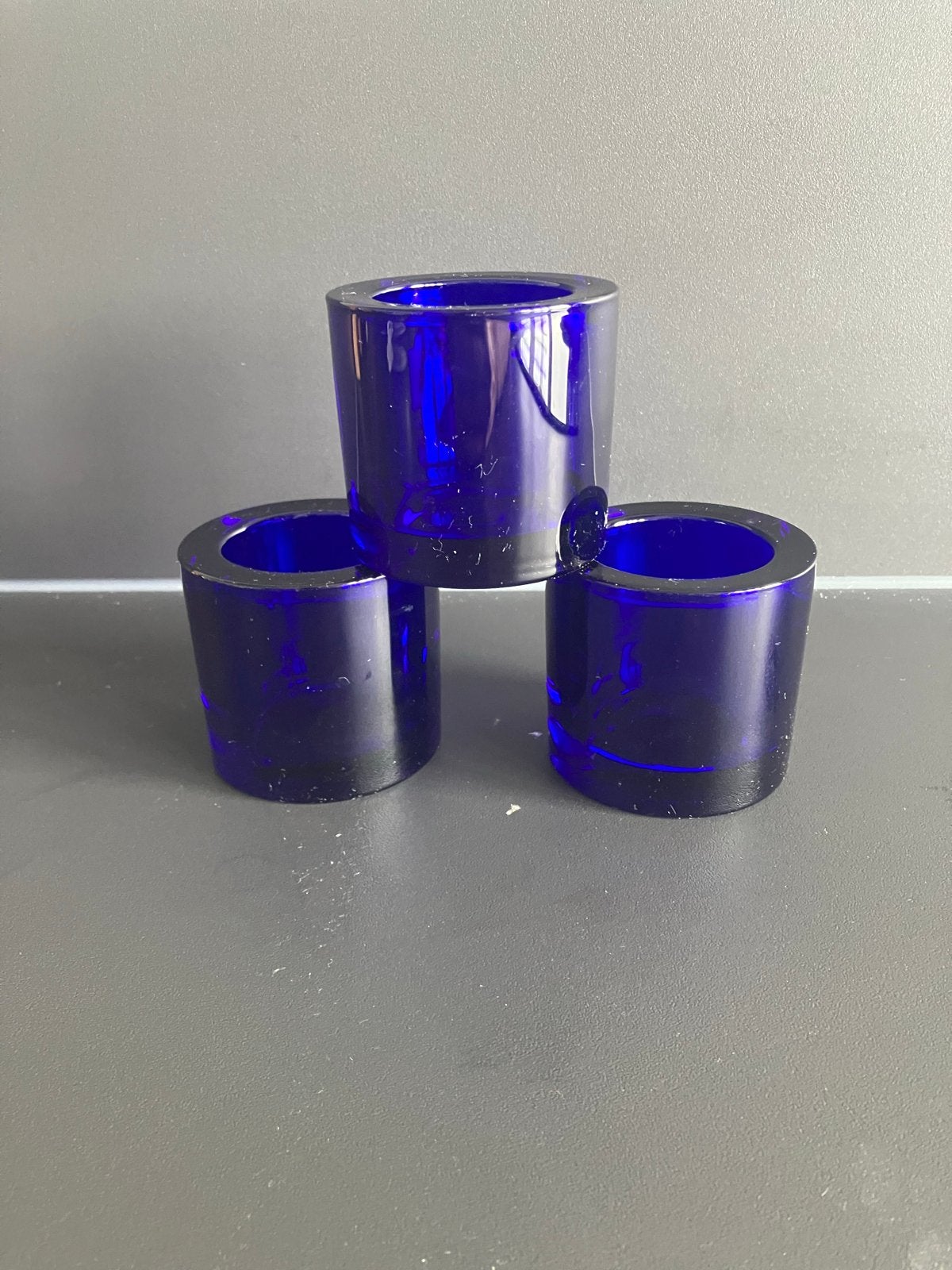 Set van 3 Kivi Marimekko / Iittala theelichthouders - Blauw, Ophalen of Verzenden