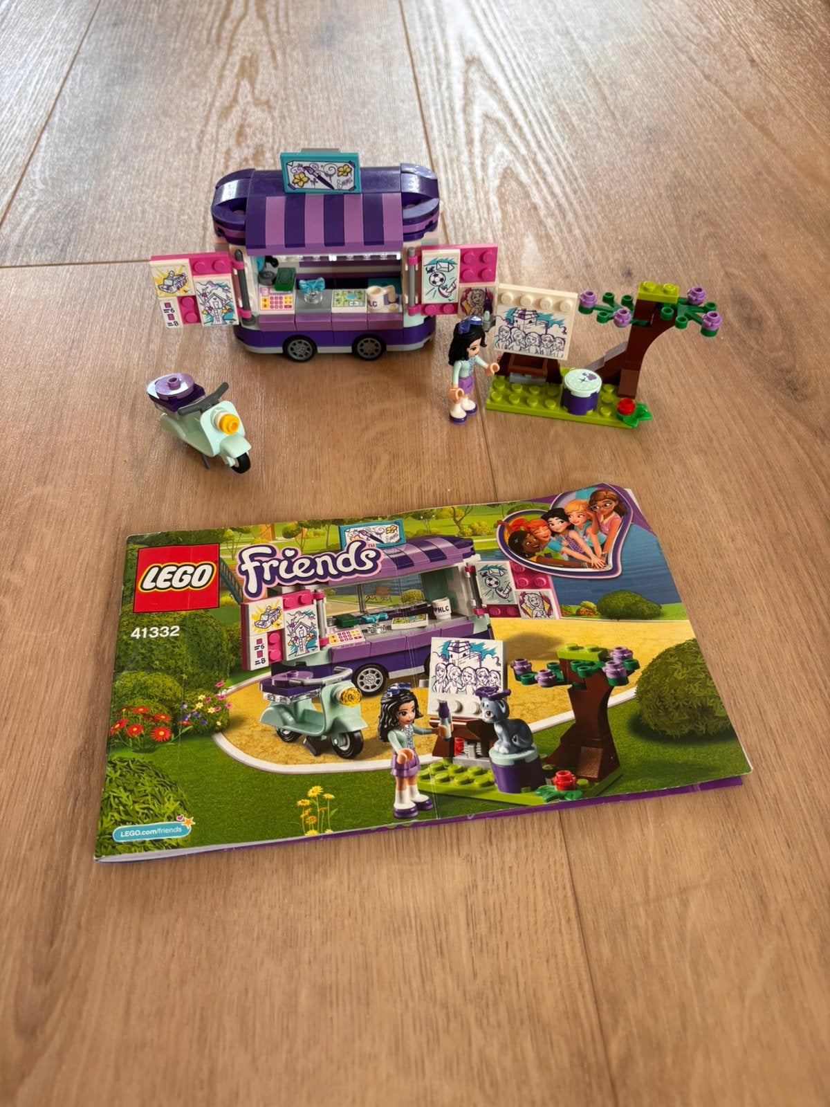 Lego Friends 41332 Emma’s kunstkraam, Kinderen en Baby's, Lego, Ophalen of Verzenden, Zo goed als nieuw, Complete set