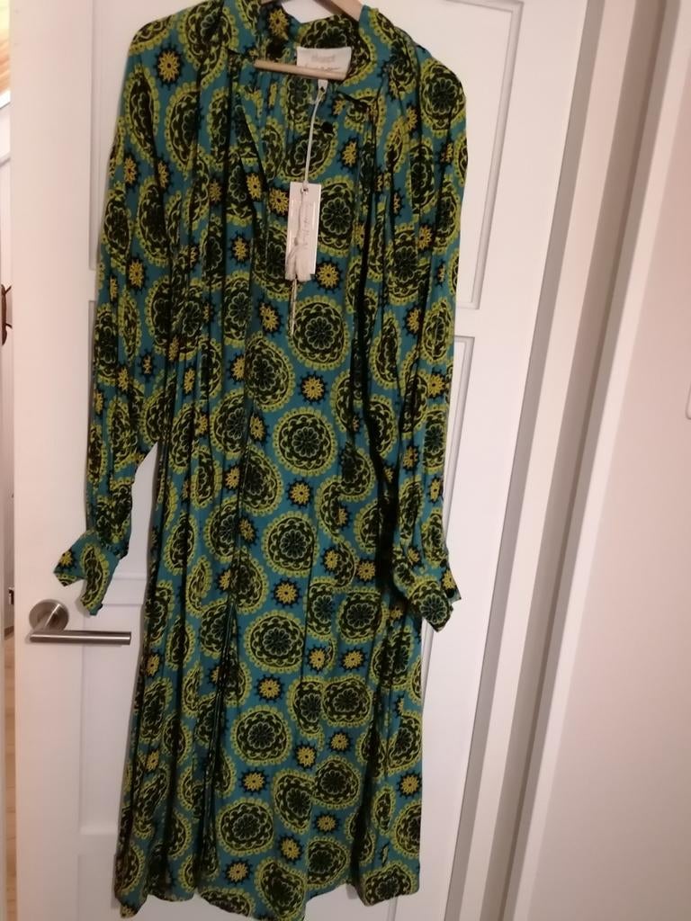 Nieuwe Lonneke Nooteboom Kaftan Jurk Groen XS/S, Verzenden, Maat 36 (S), Lonneke Nooteboom, Nieuw