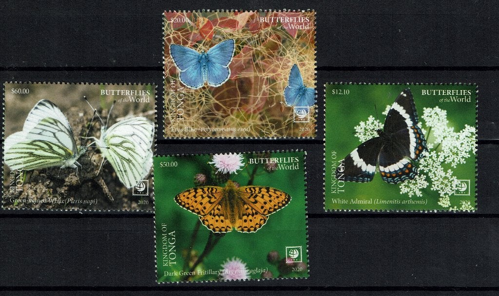 TONGA 2020 PF SERIE VLINDERS INSECTEN BUTTERFLIES, Ophalen of Verzenden, Postfris, Dier of Natuur