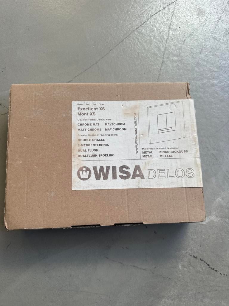 Wisa Dualflush Spoelplaat Excellent XS Mat Chroom, Ophalen of Verzenden, Nieuw, Chroom, Toilet