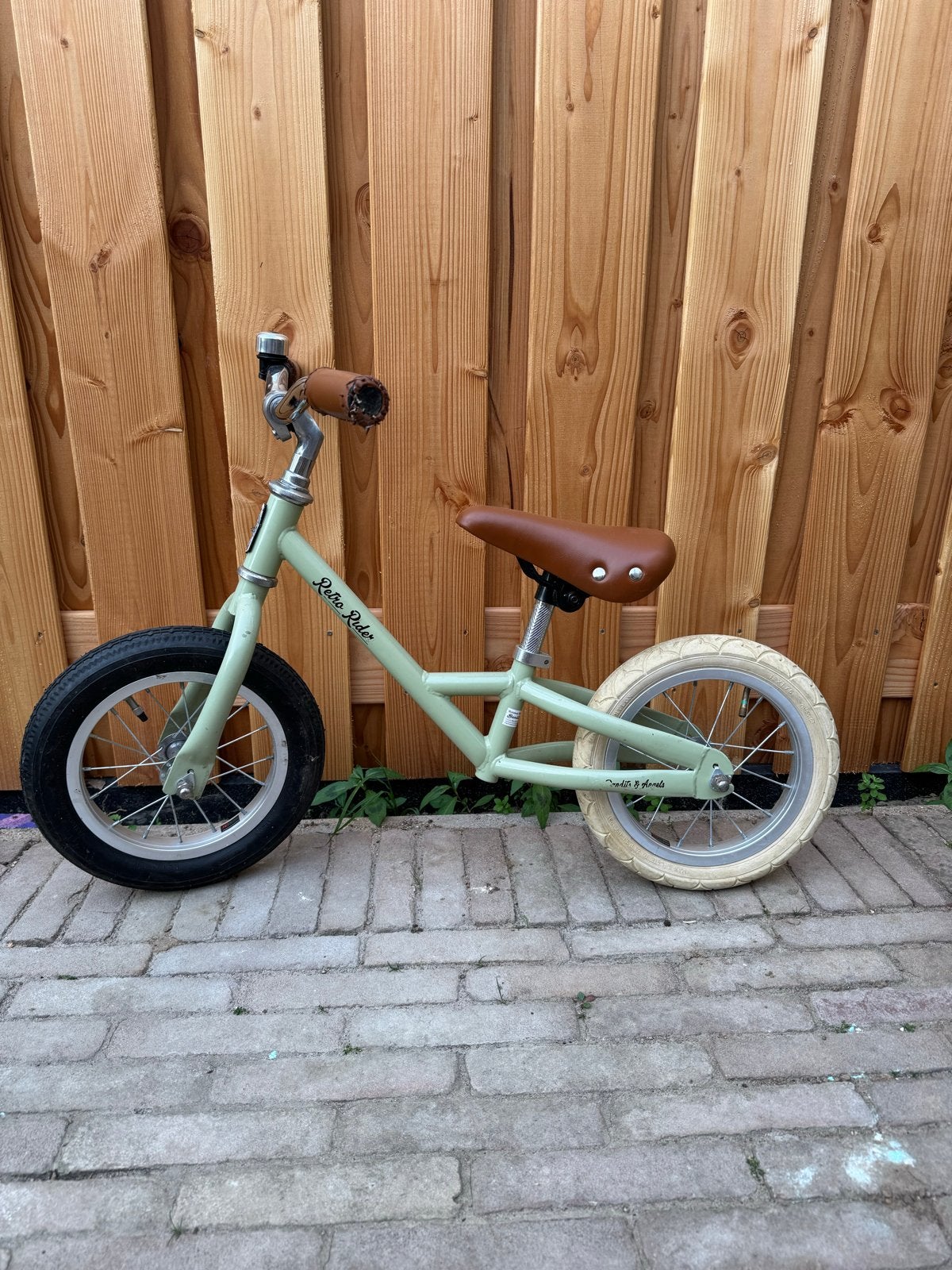 Loopfiets Retro Rider mint (angels and bandits), Ophalen, Zo goed als nieuw, Loopfiets