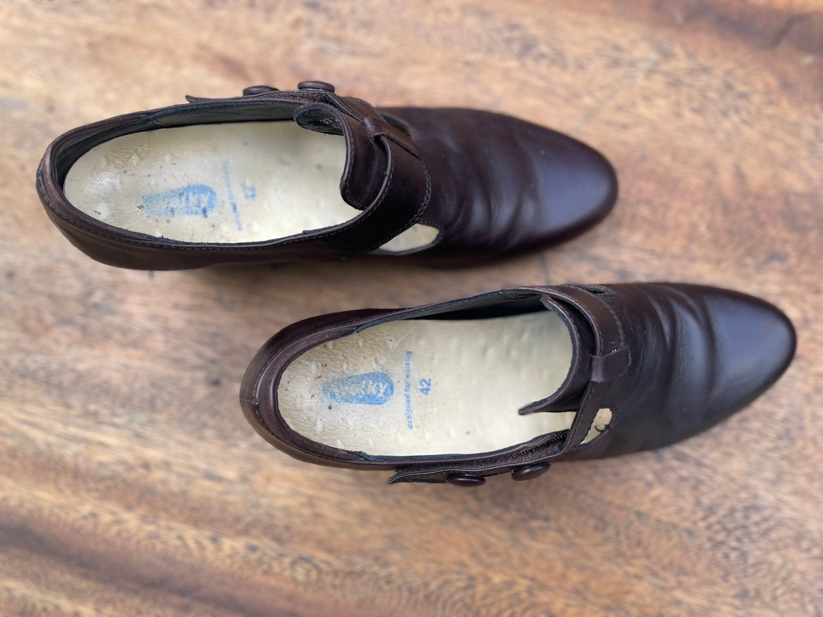Bruine hakken schoenen van Wolky maat 42, Ophalen of Verzenden, Zo goed als nieuw, Bruin, Schoenen met hoge hakken
