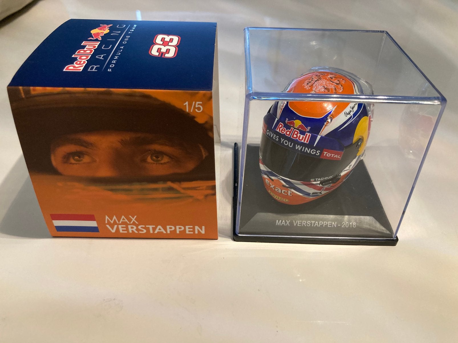 Max verstappen helm 1/5 2016, Ophalen of Verzenden, Nieuw, Formule 1