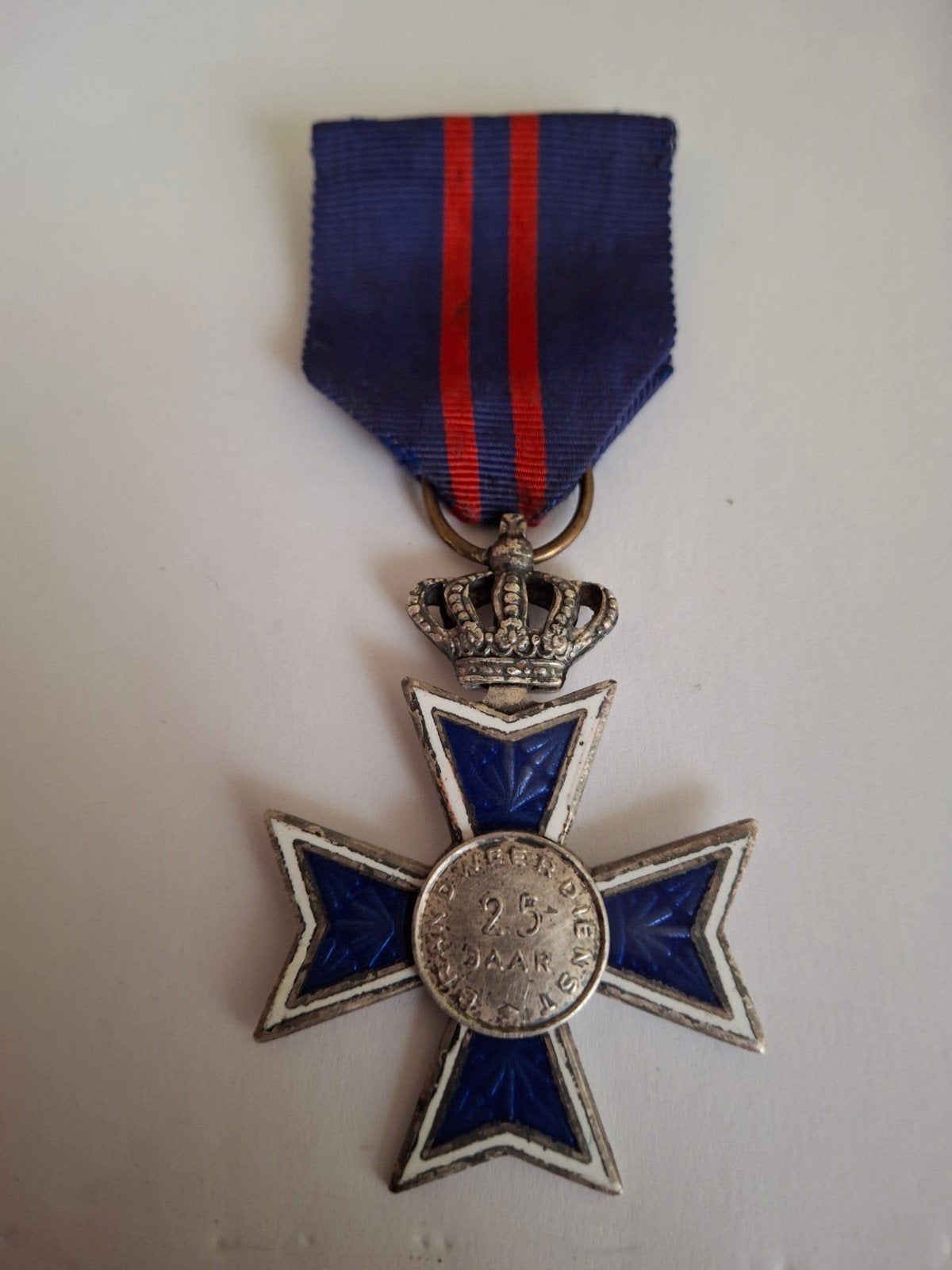 Medaille 25 jaar brandweer, Ophalen of Verzenden, Overige soorten, Nederland, Lintje, Medaille of Wings