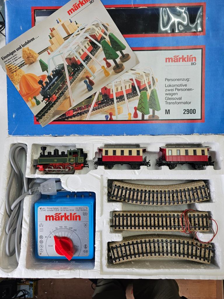 Modeltrein Ho marklin set 2900 zgan in doos, Wisselstroom, Wagon, Ophalen of Verzenden, Zo goed als nieuw