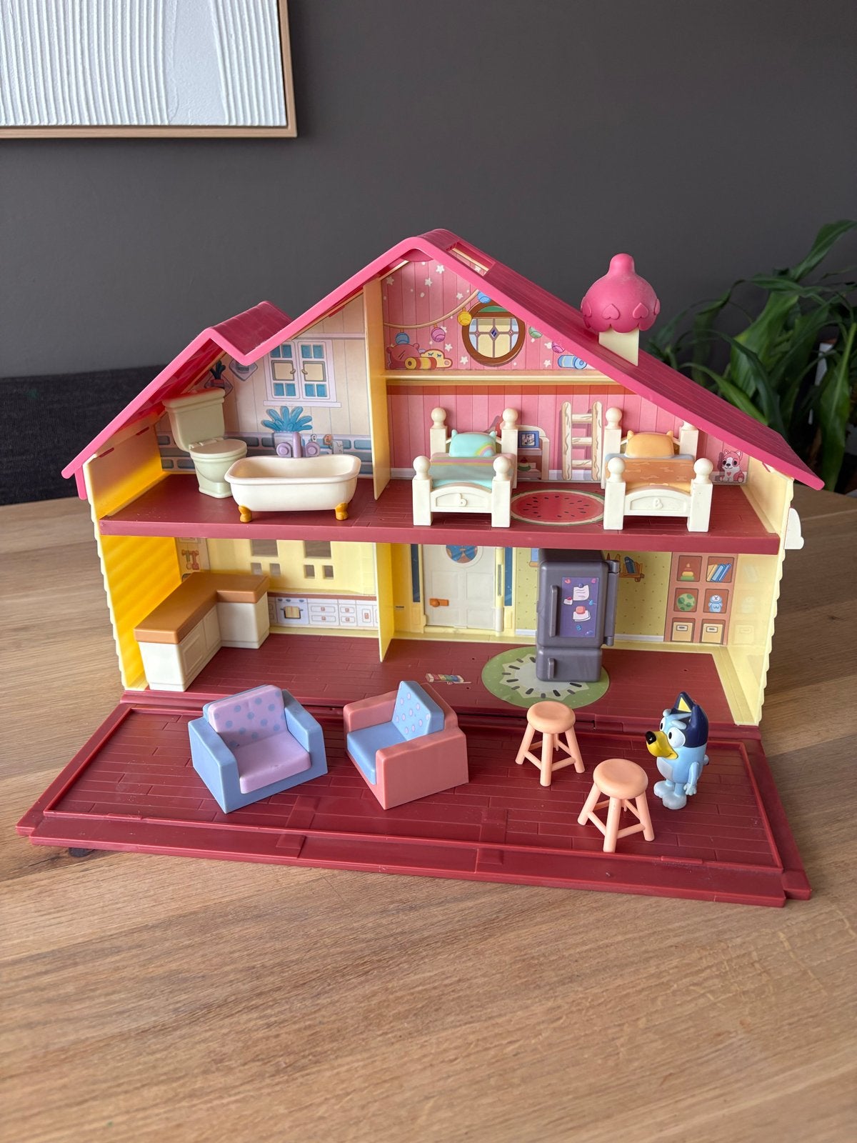 Bluey poppenhuis met meubels - Zo goed als nieuw, Ophalen of Verzenden, Zo goed als nieuw, Overige typen