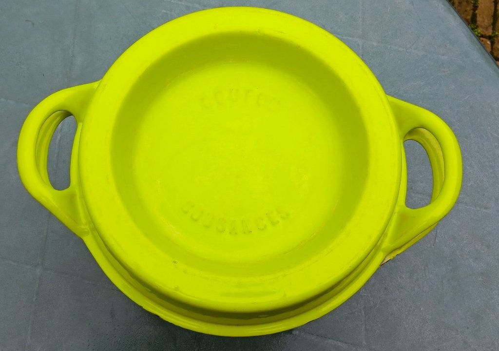 COUSANCES LE CREUSET Doufeu slow cooking appel groen (G121), Gebruikt, Le Creuset, Ophalen of Verzenden, Met deksel