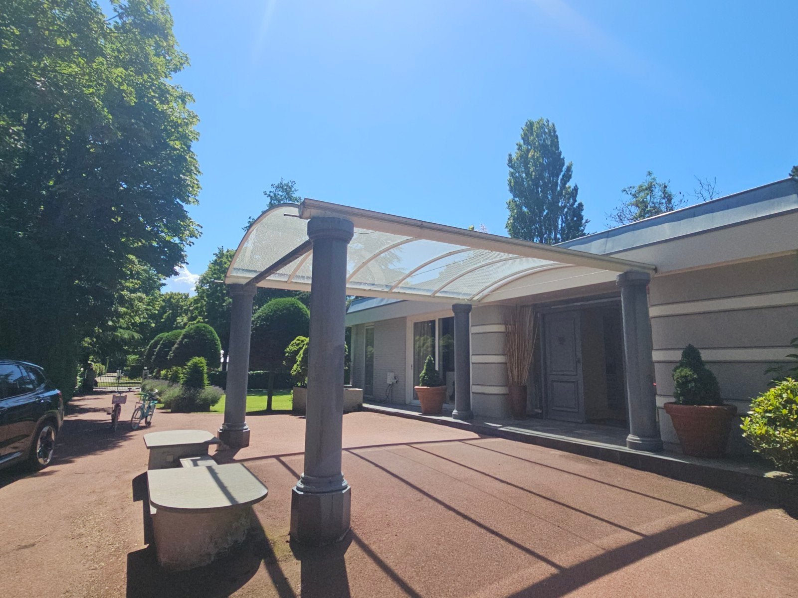 Glazen Boog Overkapping/Carport met Verlichting (520x300cm), Ophalen, Gebruikt