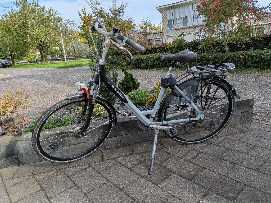 hybride dames fiets 49 cm, Ophalen, 28 inch, Gebruikt, 47 tot 50 cm