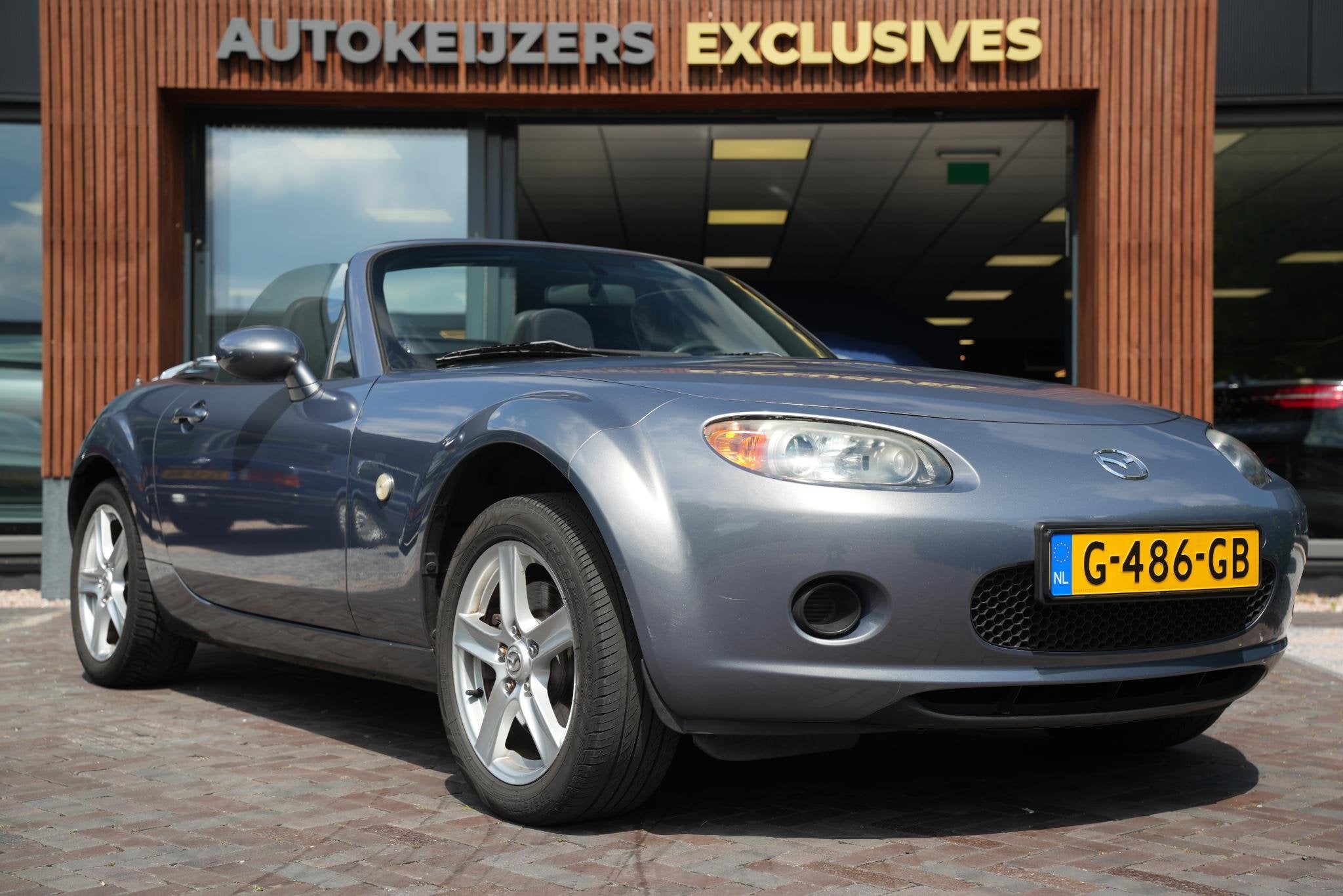 Mazda MX-5 1.8 Exclusive Airco Elektrische Ramen, Gebruikt, Zwart, 4 cilinders, Cabriolet