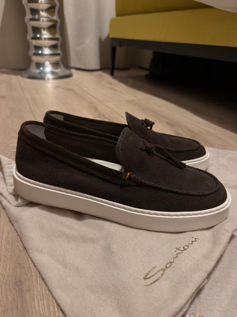 Santoni loafers 42.5, Ophalen of Verzenden, Zo goed als nieuw, Loafers
