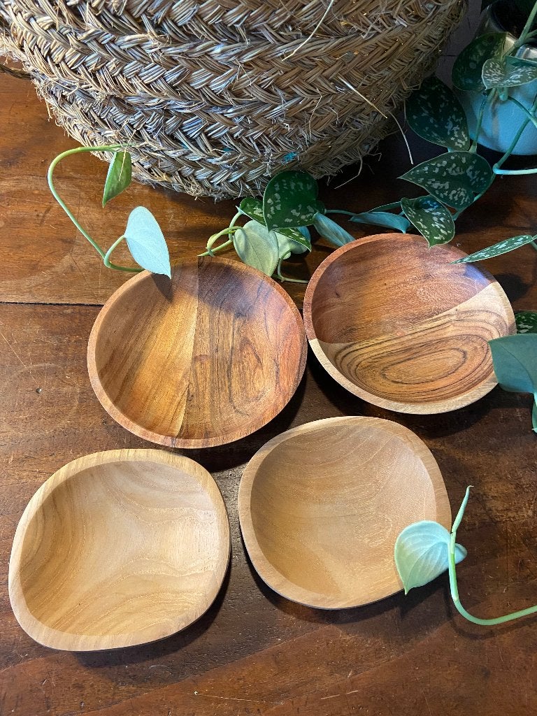 4 mooie houten schaaltjes/bakjes Dille & Kamille  i.z.g.st., Overige typen, Ophalen of Verzenden, Zo goed als nieuw, Overige merken