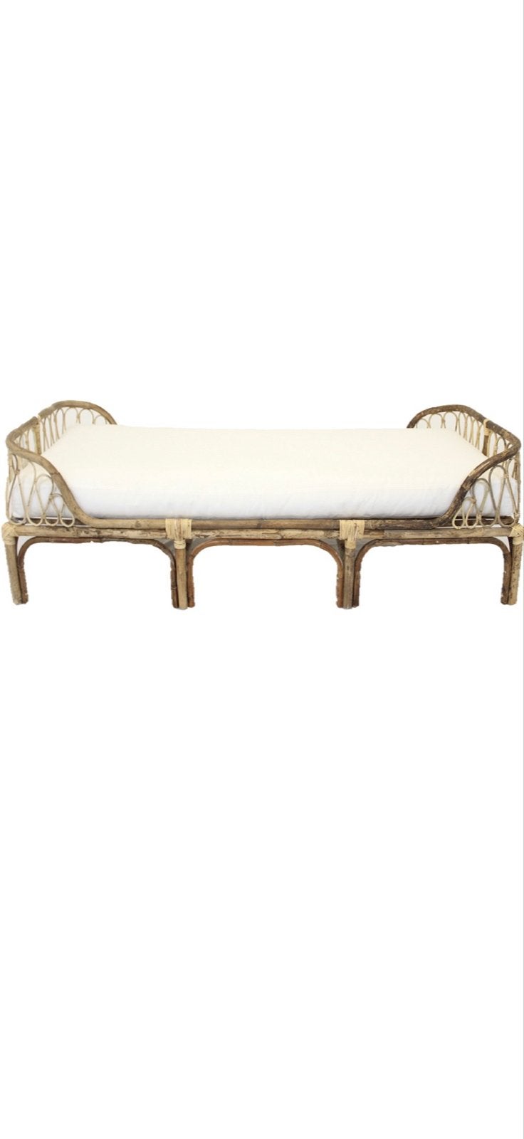 Rotan kinderbed/daybed - Zo goed als nieuw, Ophalen, Overige materialen, Eenpersoons, Bruin