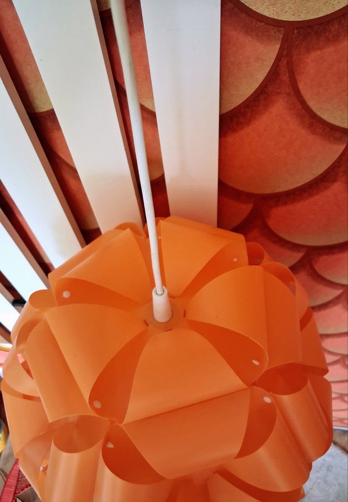 Zeldzame Vintage Space Age Hanglamp Oranje space age, Ophalen of Verzenden, Huis en Inrichting